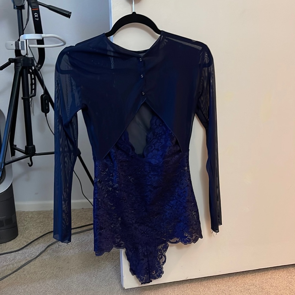 Cute navy blue blouse